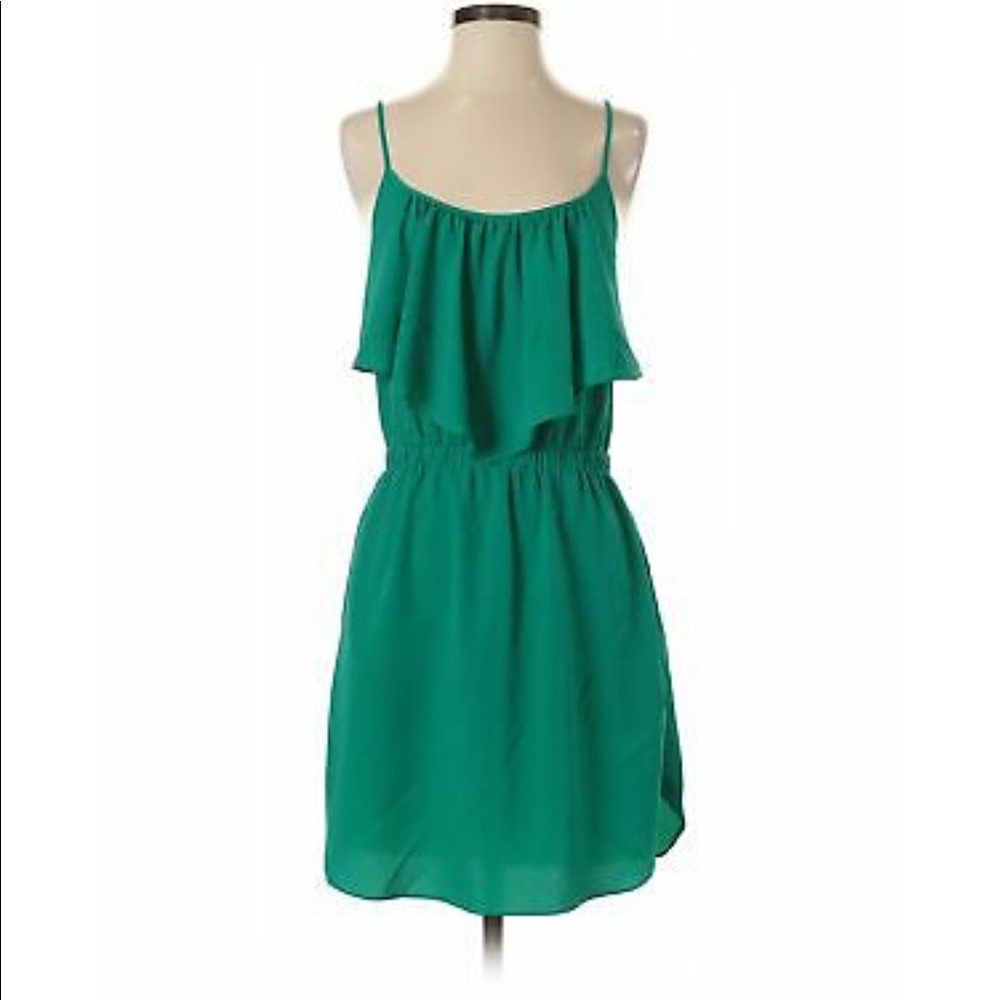 NWOT American Eagle Green Ruffle Dress - S